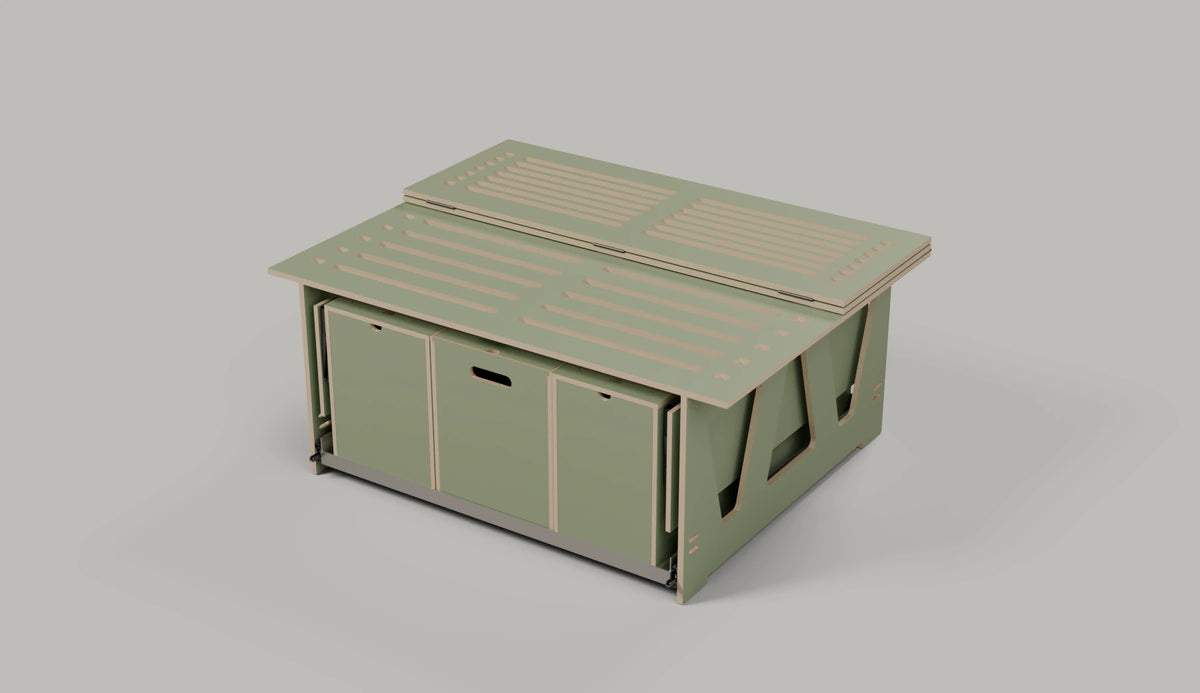 VIKI MAX – Modulare Campingbox mit Küche und Schlafsystem