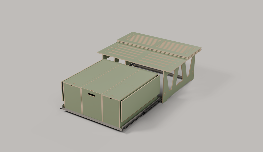 VIKI MAX – Modulare Campingbox mit Küche und Schlafsystem